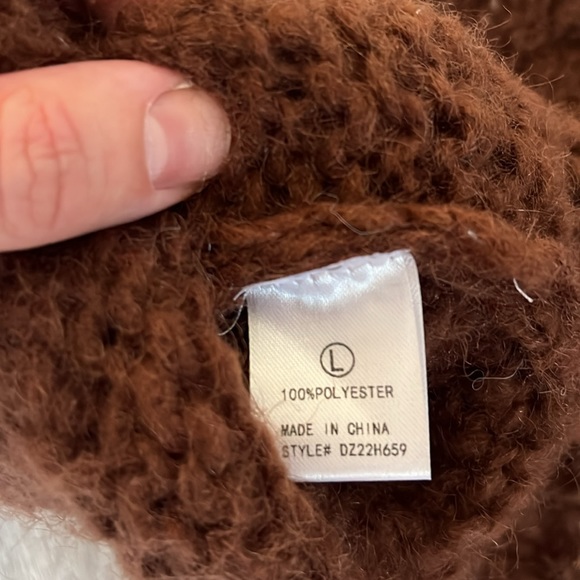 Fashion Nova Colorblock Sweater NWT White Pink Blue Brown Size Large - Picture 4 of 4